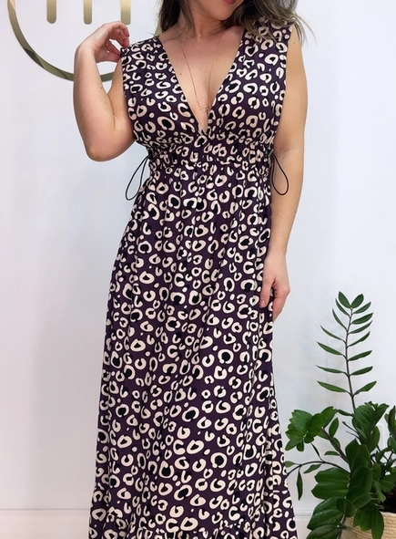 vestido longo onça animale jeans