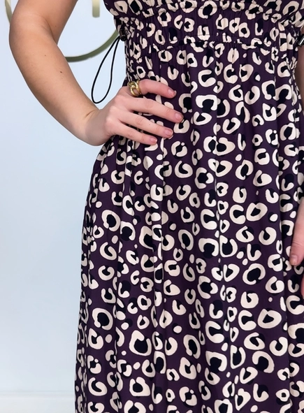 vestido longo onça animale jeans