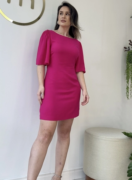 vestido forum crepe