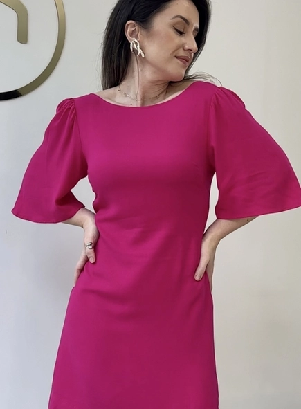 vestido forum crepe