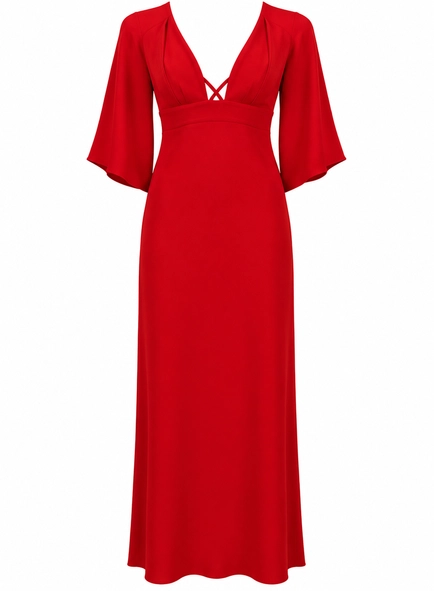 vestido forum crepe