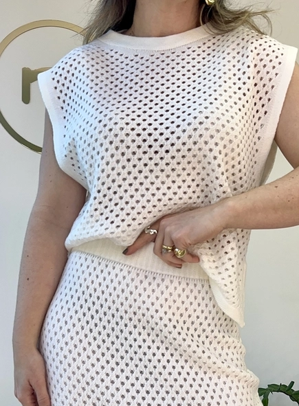 conjunto c/saia modal tela chanel