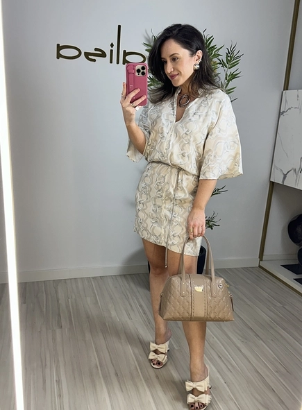 vestido forum linho golden