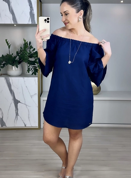 vestido forum linho ombro a ombro