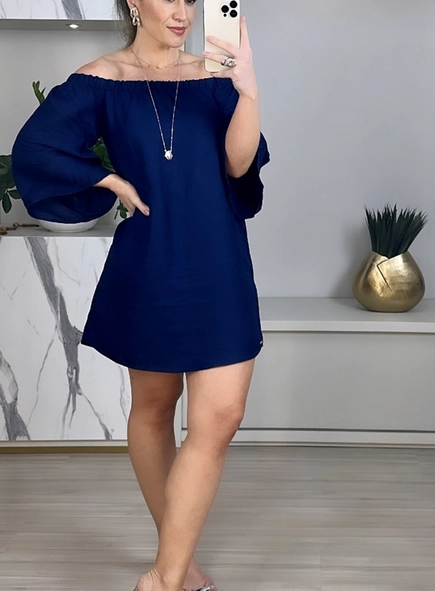 vestido forum linho ombro a ombro