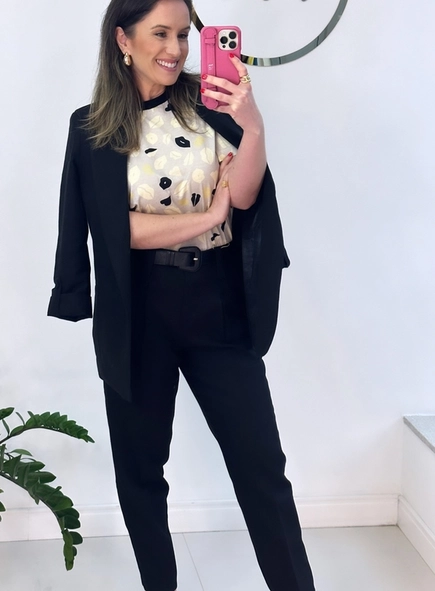 calça linho com cinto belga