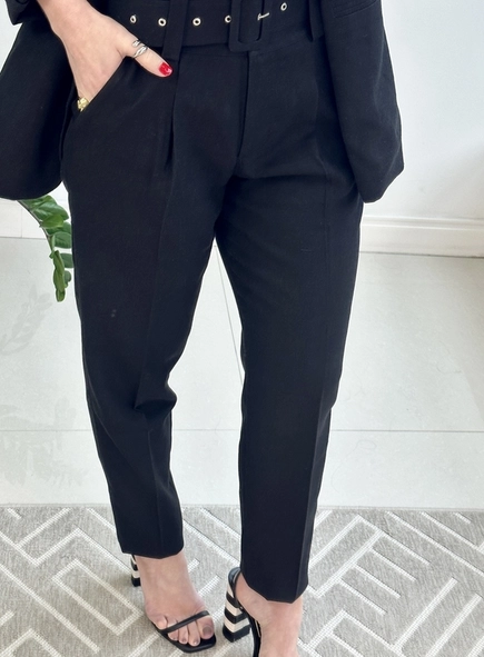 calça linho com cinto belga
