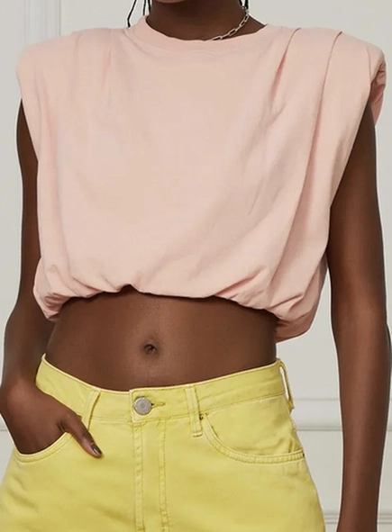 Blusa muscle animale jeans cropped
