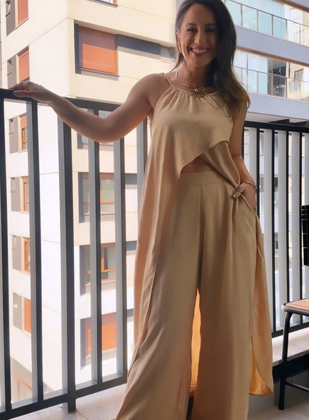 conjunto calça e bata alongada brisa