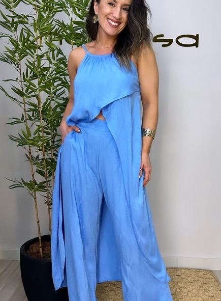conjunto calça e bata alongada brisa