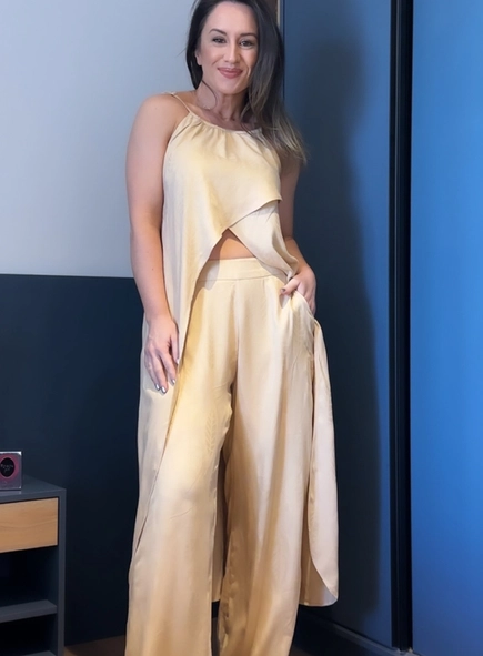 conjunto calça e bata alongada brisa