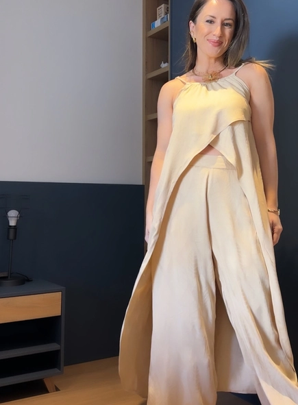 conjunto calça e bata alongada brisa