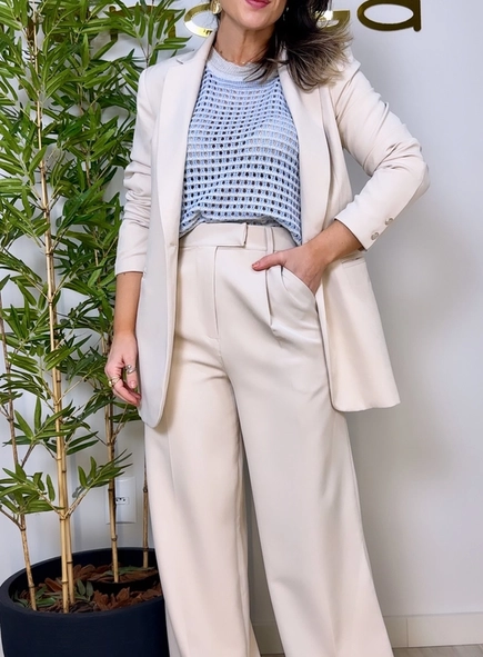 blazer botão madre pérola antonia