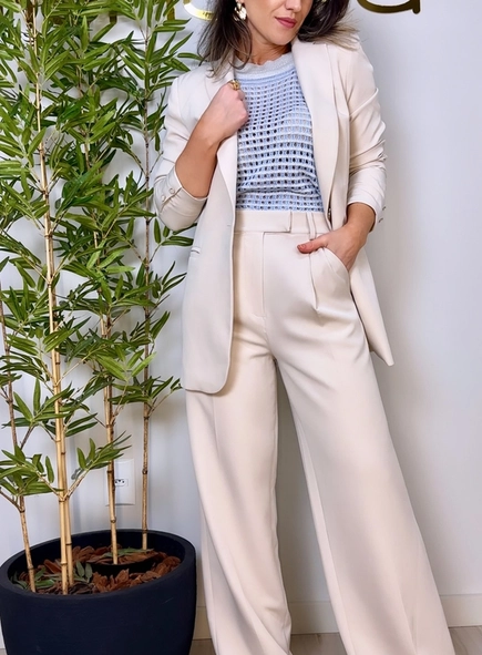 blazer botão madre pérola antonia
