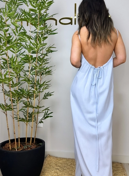 vestido longo linho classic