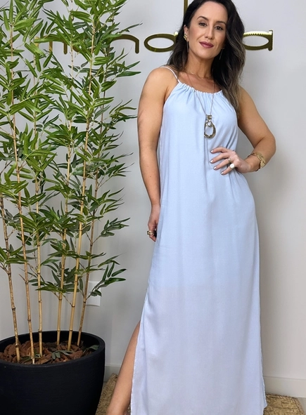 vestido longo linho classic