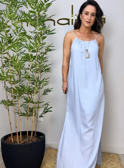 vestido longo linho classic