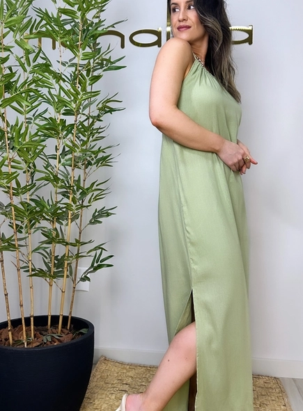 vestido longo linho classic