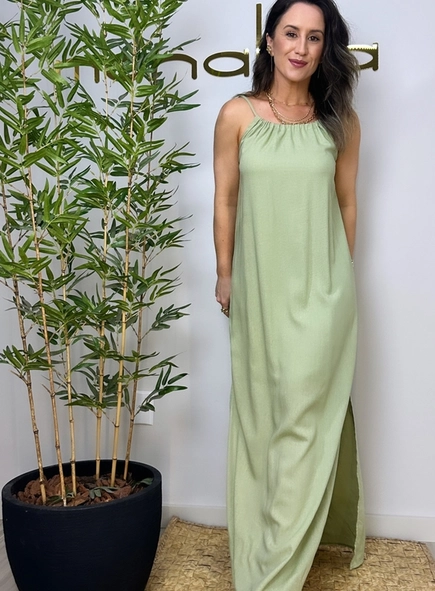 vestido longo linho classic