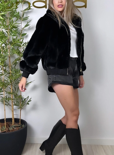 casaco de pelo bomber animale