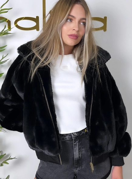 casaco de pelo bomber animale