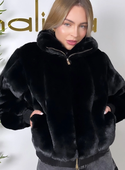 casaco de pelo bomber animale