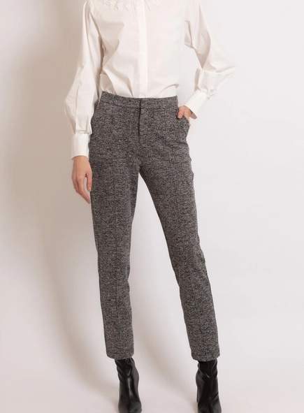 calça alfaiataria slim chevron borda barroca