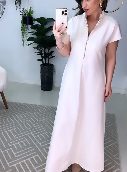 vestido maxi quinua malha italiana borda barroca