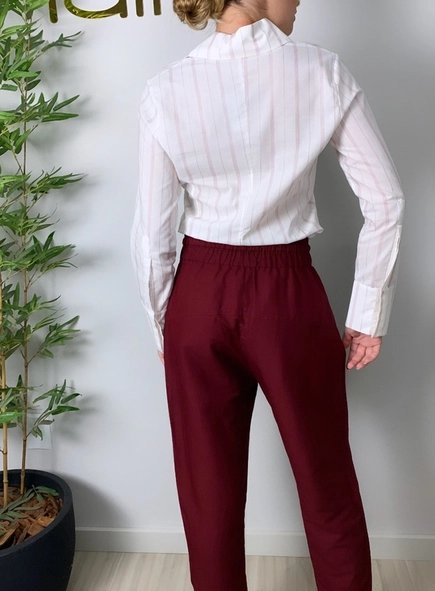 calça open linho