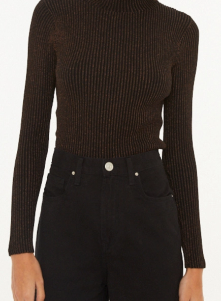 blusa trico detalhe costas lurex animale jeans