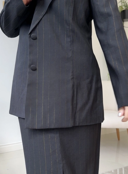 blazer alfaiataria risca de giz sabrina