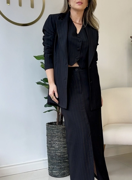 blazer alfaiataria risca de giz sabrina