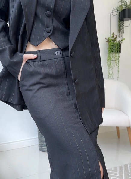 blazer alfaiataria risca de giz sabrina