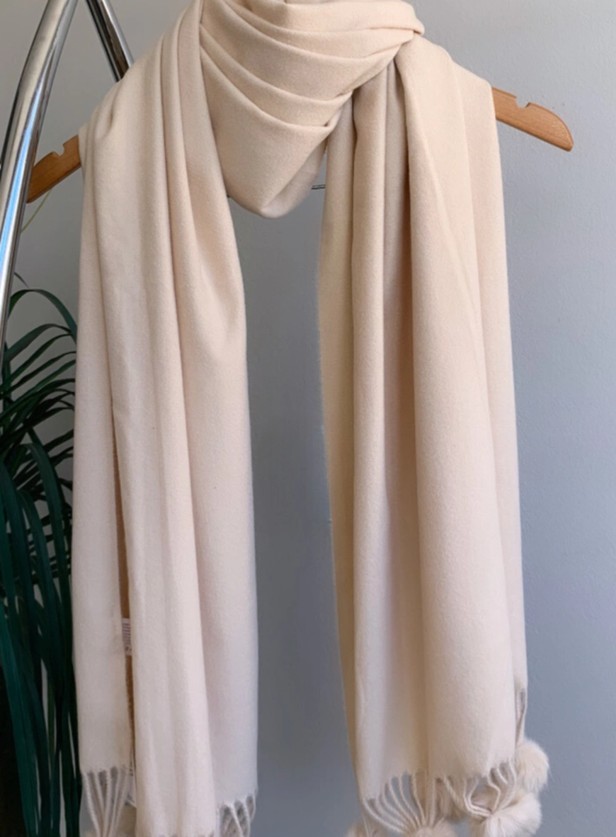 pashmina pompom chic PR.10769.j9063 - pashmina pompom chic