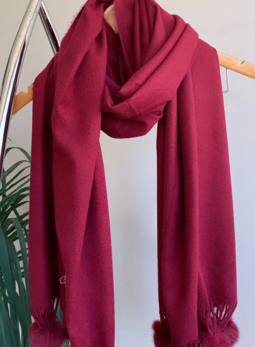 pashmina pompom chic PR.10769.j9063 - pashmina pompom chic
