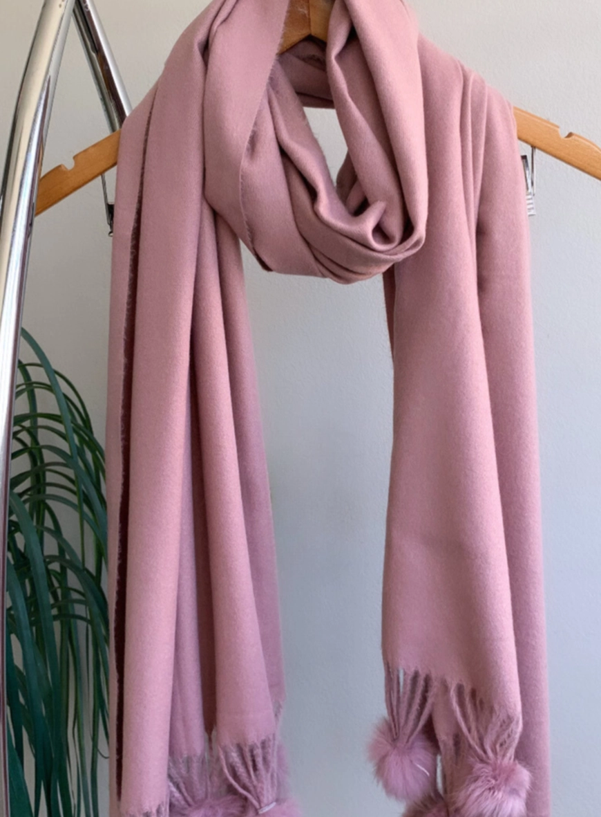 pashmina pompom chic PR.10769.j9063 - pashmina pompom chic