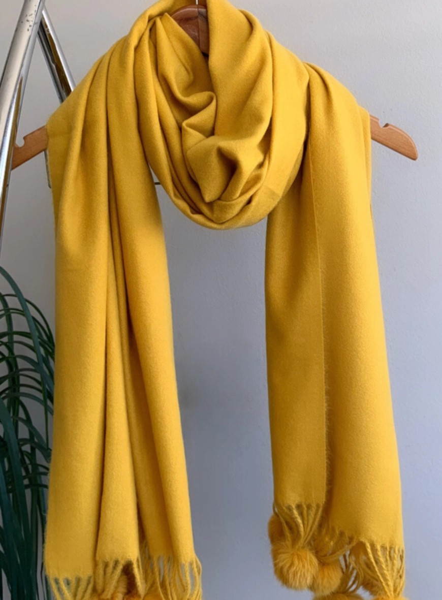pashmina pompom chic PR.10769.j9063 - pashmina pompom chic