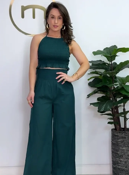 Top animale jeans voil frente única lastex