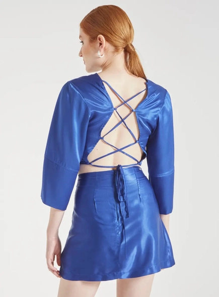 Blusa Forum Meia Manga Cetim