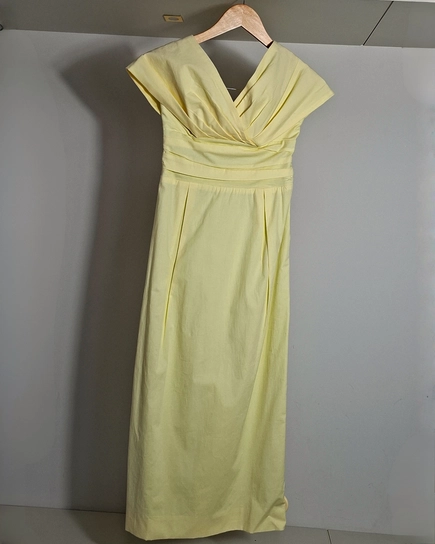 vestido tricoline ombro a ombro