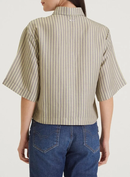 camisa linho forum estampa listrada