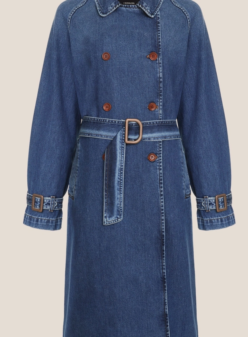 trench coat jeans dudalina PR.10769.23.01.0998 - trench coat jeans