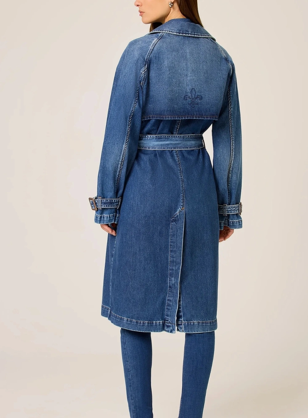 trench coat jeans dudalina PR.10769.23.01.0998 - trench coat jeans