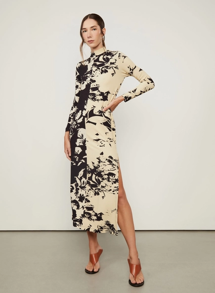 vestido longo ml estampa floral bic