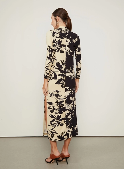 vestido longo ml estampa floral bic