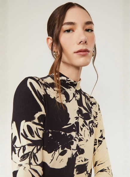 vestido longo ml estampa floral bic