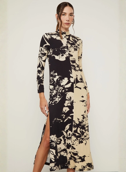 vestido longo ml estampa floral bic