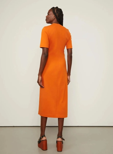 vestido midi animale entrelaço mc