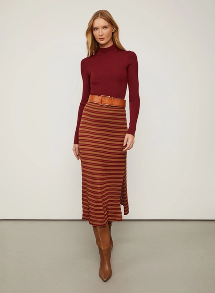 top gola alta cropped lurex de tricot animale