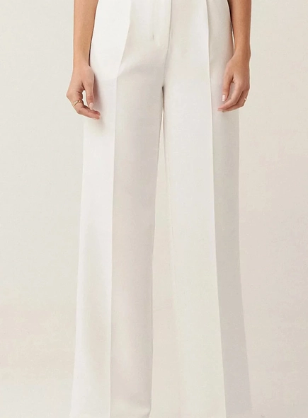 calça pantalona alfaiataria pregas classic